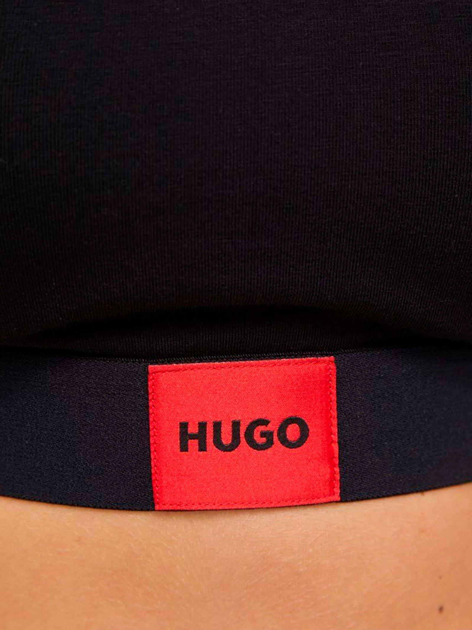 HUGO HUGO Kadın Yuvarlak Yaka Askılı Marka Logolu Siyah Spor Sütyen 50495869-001