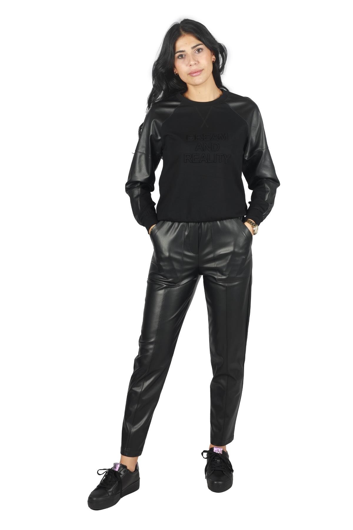 Lady Gina Lady Gına Kadın Pamuklu Regular Fit Yuvarlak Yaka Siyah Alt-Üst Takım IGNBVB23K8056-SİYAH