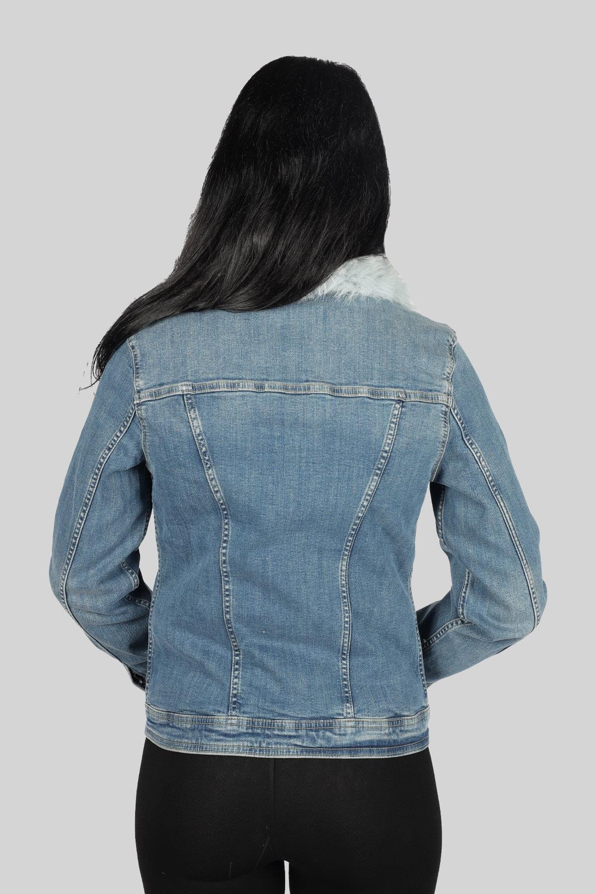 Liu Jo Lıu Jo Kadın Marka Logolu Günlük Kullanım Mavi Ceket UF3123D4391-78282