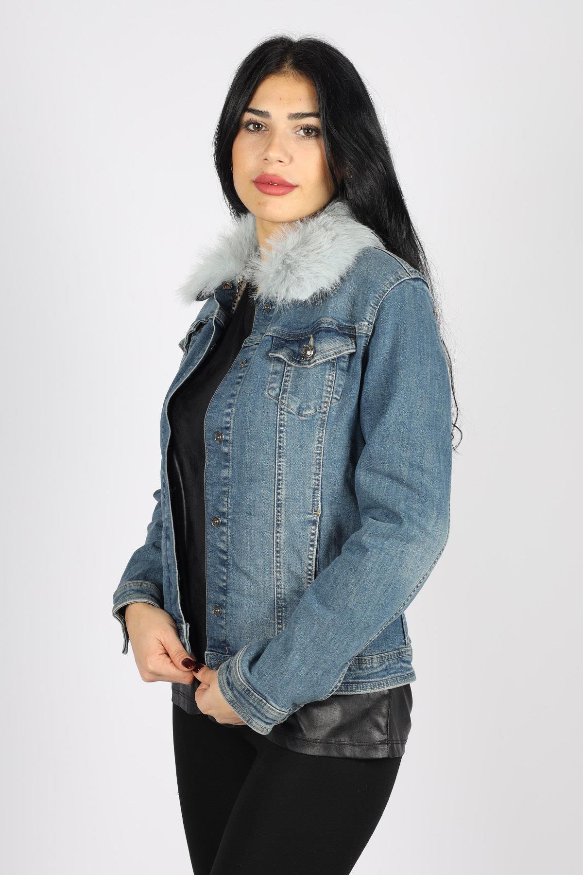 Liu Jo Lıu Jo Kadın Marka Logolu Günlük Kullanım Mavi Ceket UF3123D4391-78282
