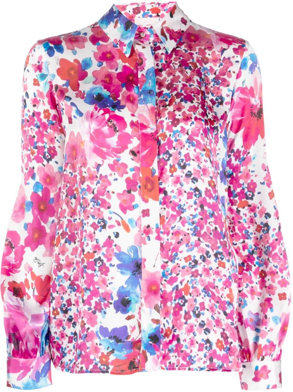 Liu Jo Lıu Jo Kadın regular fit Uzun Kollu düz Gömlek Yaka Pembe Gömlek WA3512T8876-Q9311