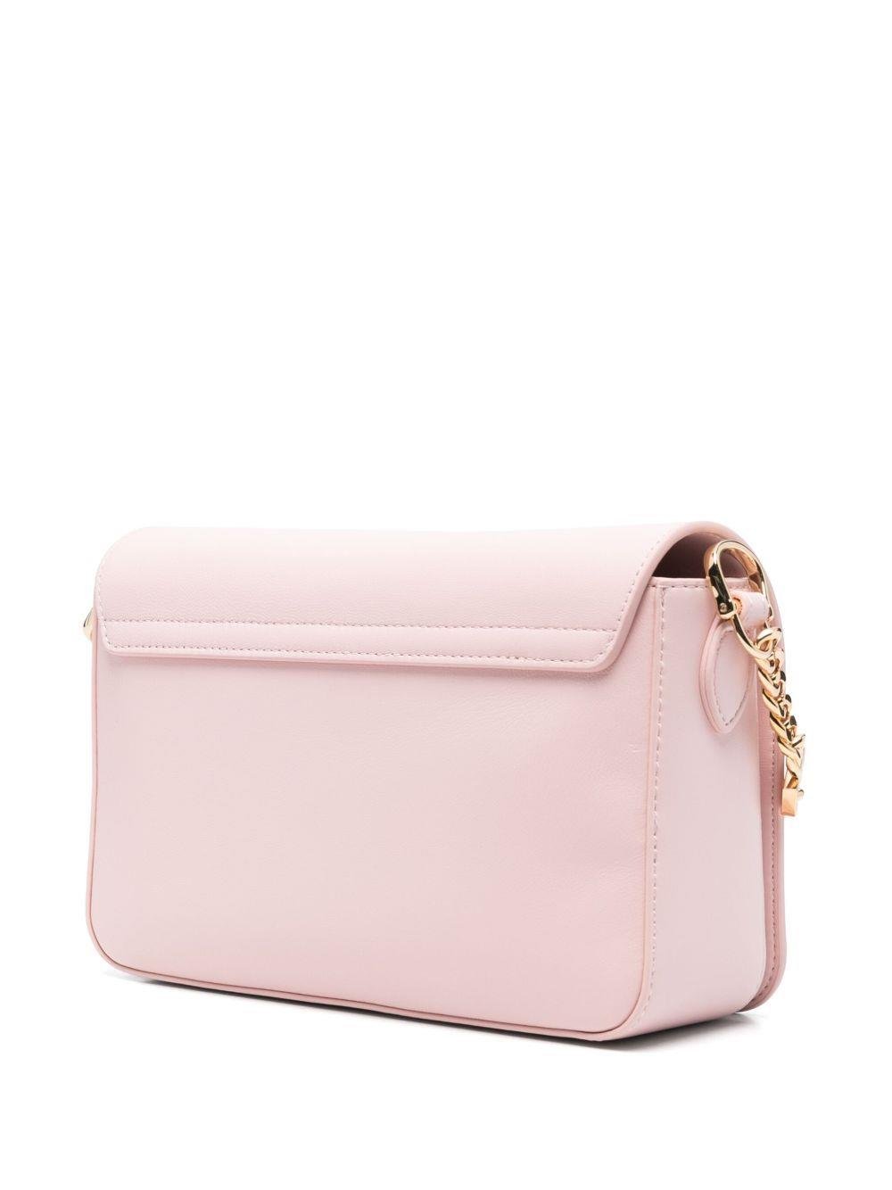 Love Moschino Love Moschino Kadın Gold Marka Logolu Zincir Askılı İçi Fermuar Bölmeli Manyetik Kapamalı Pembe Omuz Çantası JC4071PP1ML13-60A