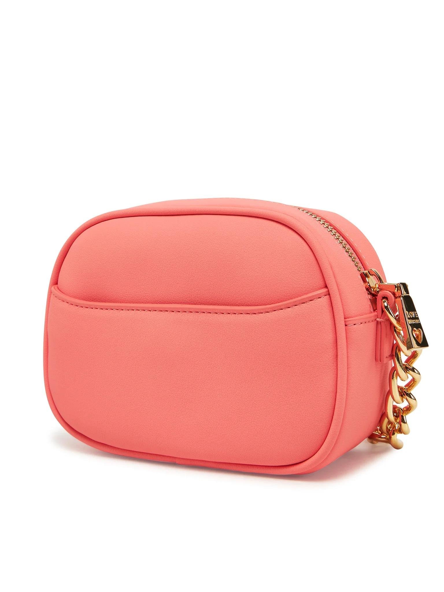 Love Moschino Love Moschino Kadın Marka Logolu Tek Bölmeli Fermuar Kapamalı Mercan Omuz Çantası JC4026PP1MKD0-464