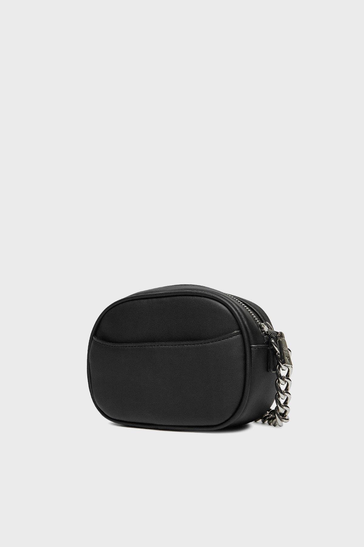 Love Moschino Love Moschino Kadın Marka Logolu Tek Bölmeli Fermuar Kapamalı Siyah1 Omuz Çantası JC4026PP1MKD0-00B