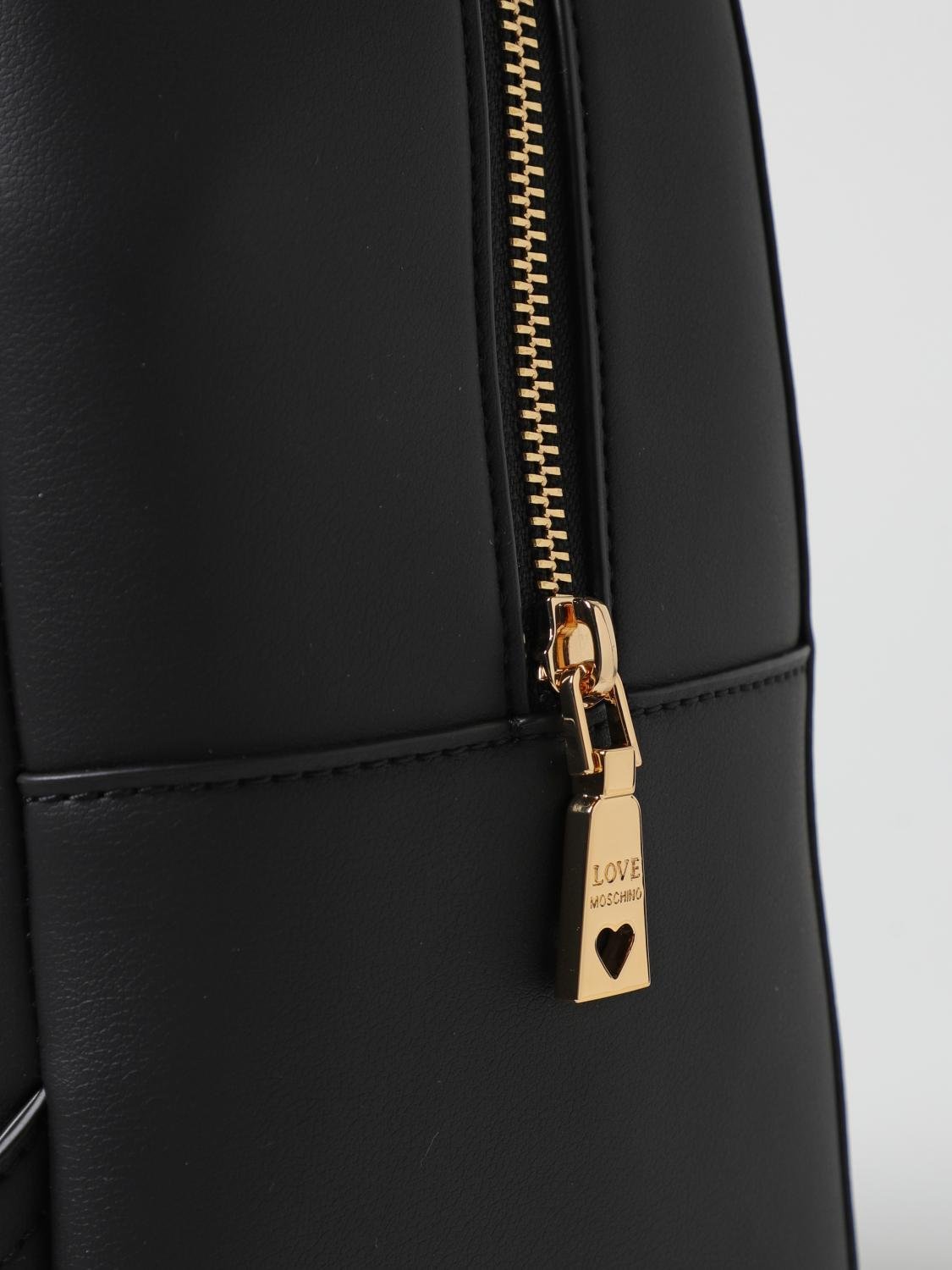 Love Moschino Love Moschino Kadın Sırt Askılı Marka Logolu Fermuar Kapamalı Siyah Sırt Çantası JC4193PP1MKD0-000