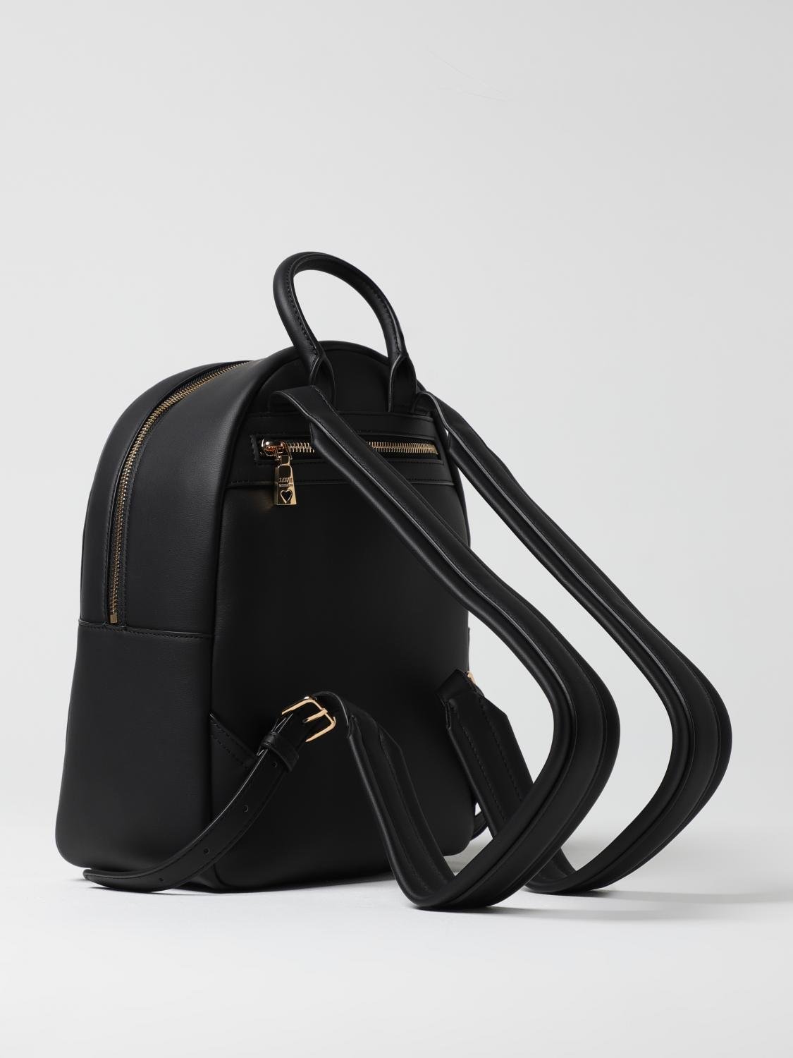 Love Moschino Love Moschino Kadın Sırt Askılı Marka Logolu Fermuar Kapamalı Siyah Sırt Çantası JC4193PP1MKD0-000