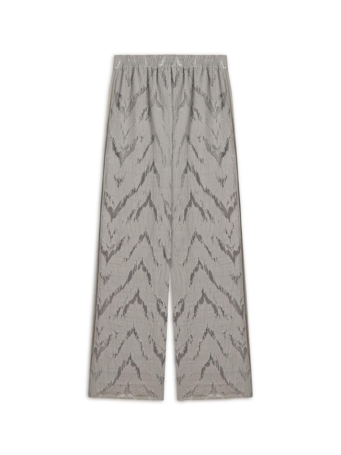 Nocturune Nocturune Kadın Lastikli Bel Transparan Uzun Boy İç Astarlı Gri Pantolon N25YN3366-GRİ