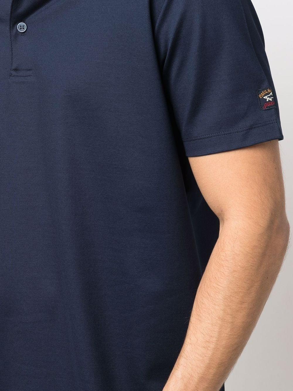 Paul Shark Paul Shark Erkek %100 Pamuklu Basic Fermuarlı Polo Yaka Lacivert Polo Yaka T-Shirt 22411308-013