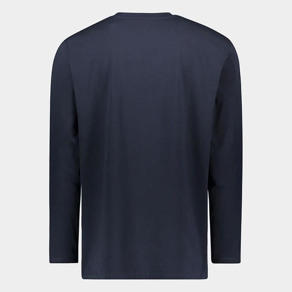 Paul Shark Paul Shark Erkek %100 Pamuklu Basic Uzun Kollu Sıfır Yaka Marka Logolu Lacivert1 T-Shirt 11311630-130