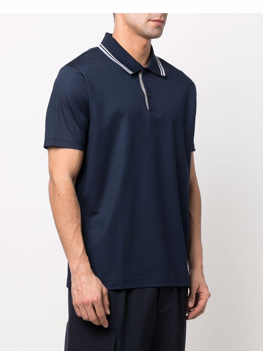Paul Shark Paul Shark Erkek %100 Pamuklu Basic Fermuarlı Polo Yaka Lacivert Polo Yaka T-Shirt 22411308-013