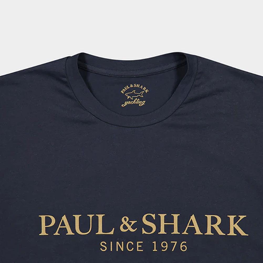 Paul Shark Paul Shark Erkek %100 Pamuklu Basic Uzun Kollu Sıfır Yaka Marka Logolu Lacivert1 T-Shirt 11311630-130