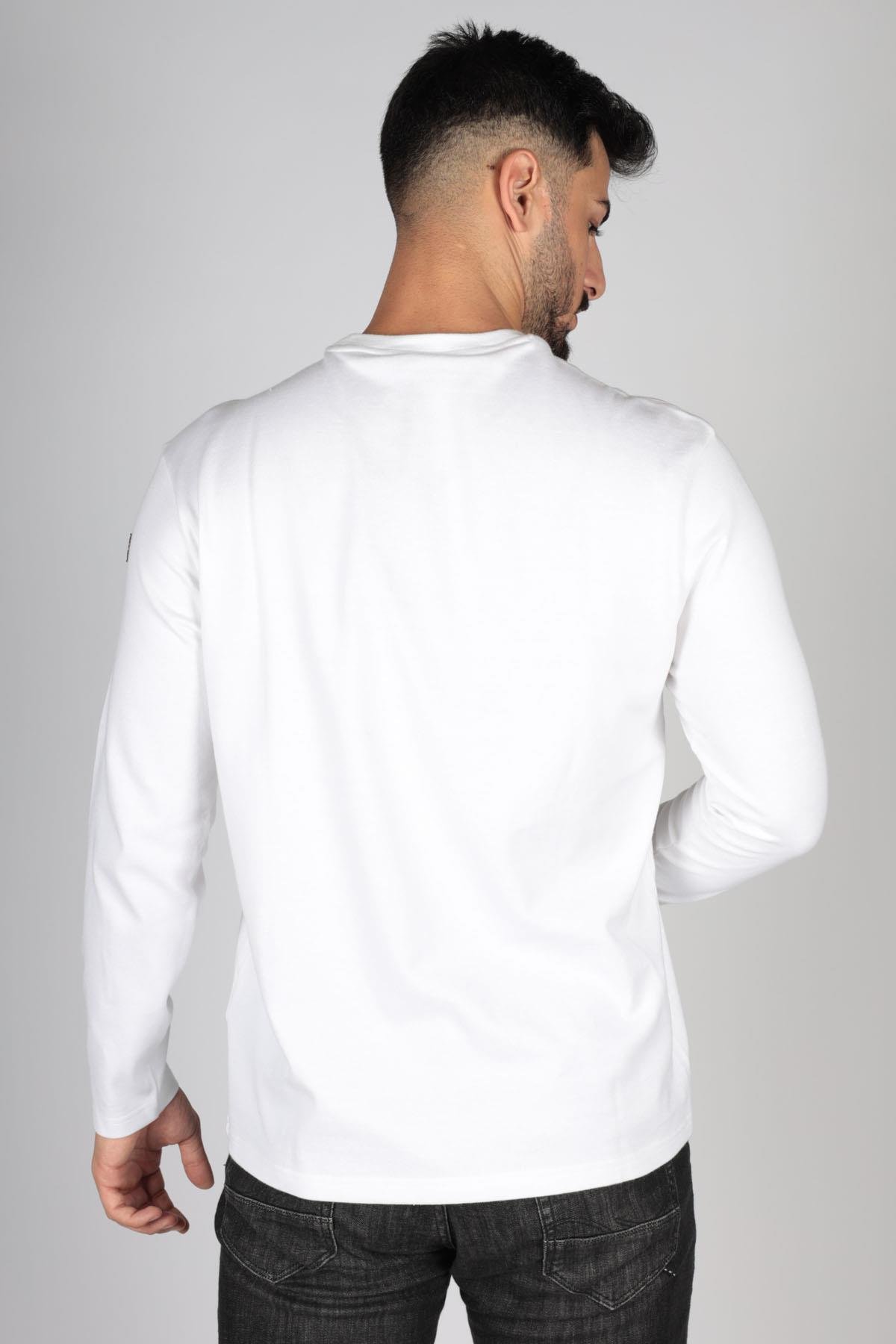 Paul Shark Paul Shark Erkek Baskılı Organik Pamuklu Beyaz T-Shirt 12311649-010