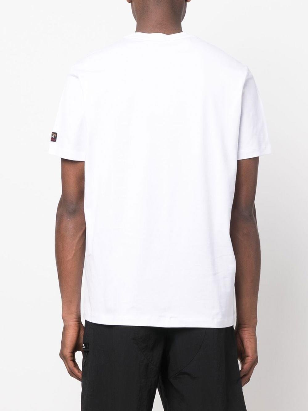 Paul Shark Paul Shark Erkek Baskılı Regular Fit Pamuklu Beyaz T-Shirt 22411026-010