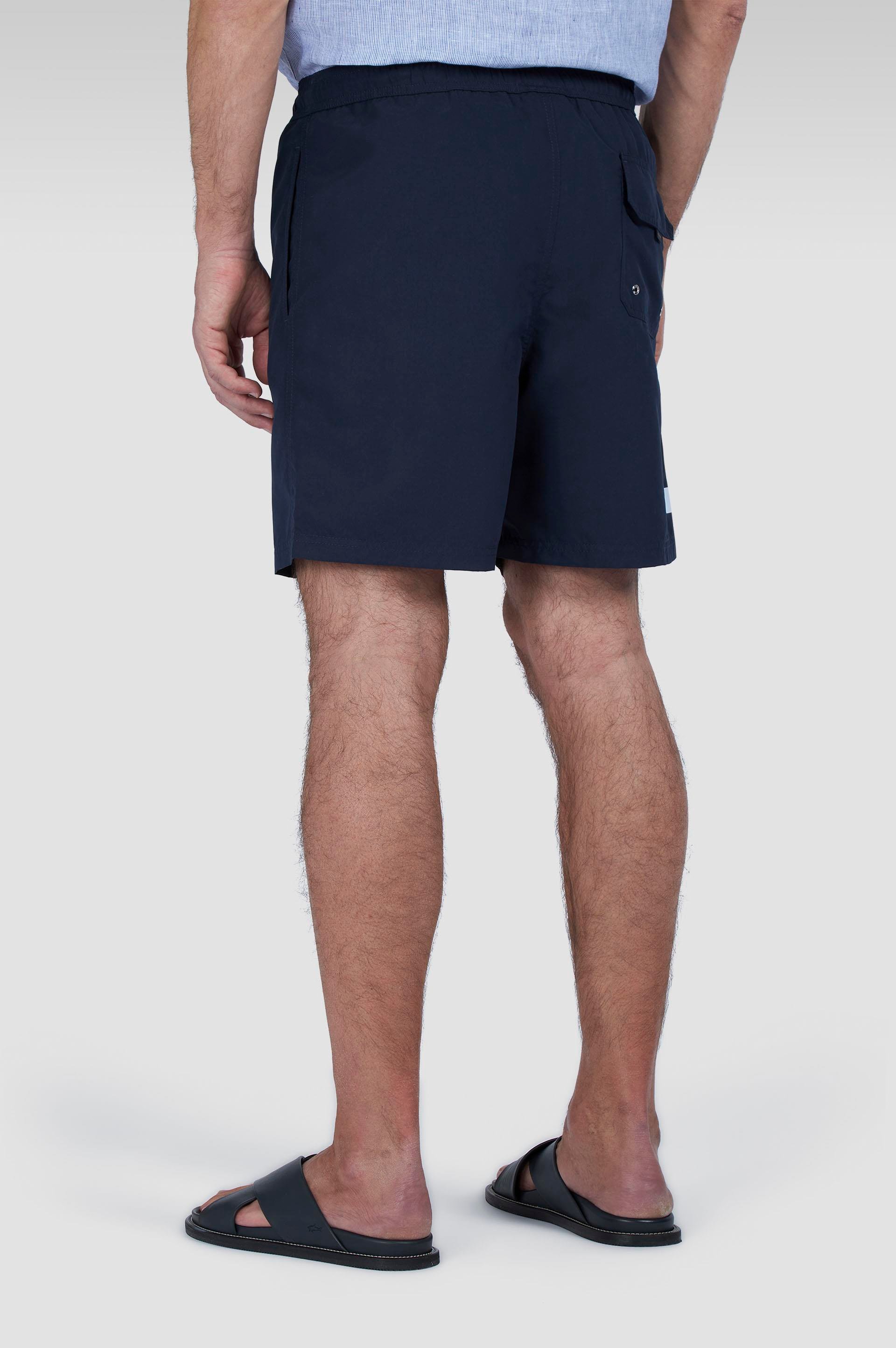 Paul Shark Paul Shark Erkek Beli İp Bağlamalı Logo Baskılı kısa Lacivert Deniz Şortu 25415004A-013