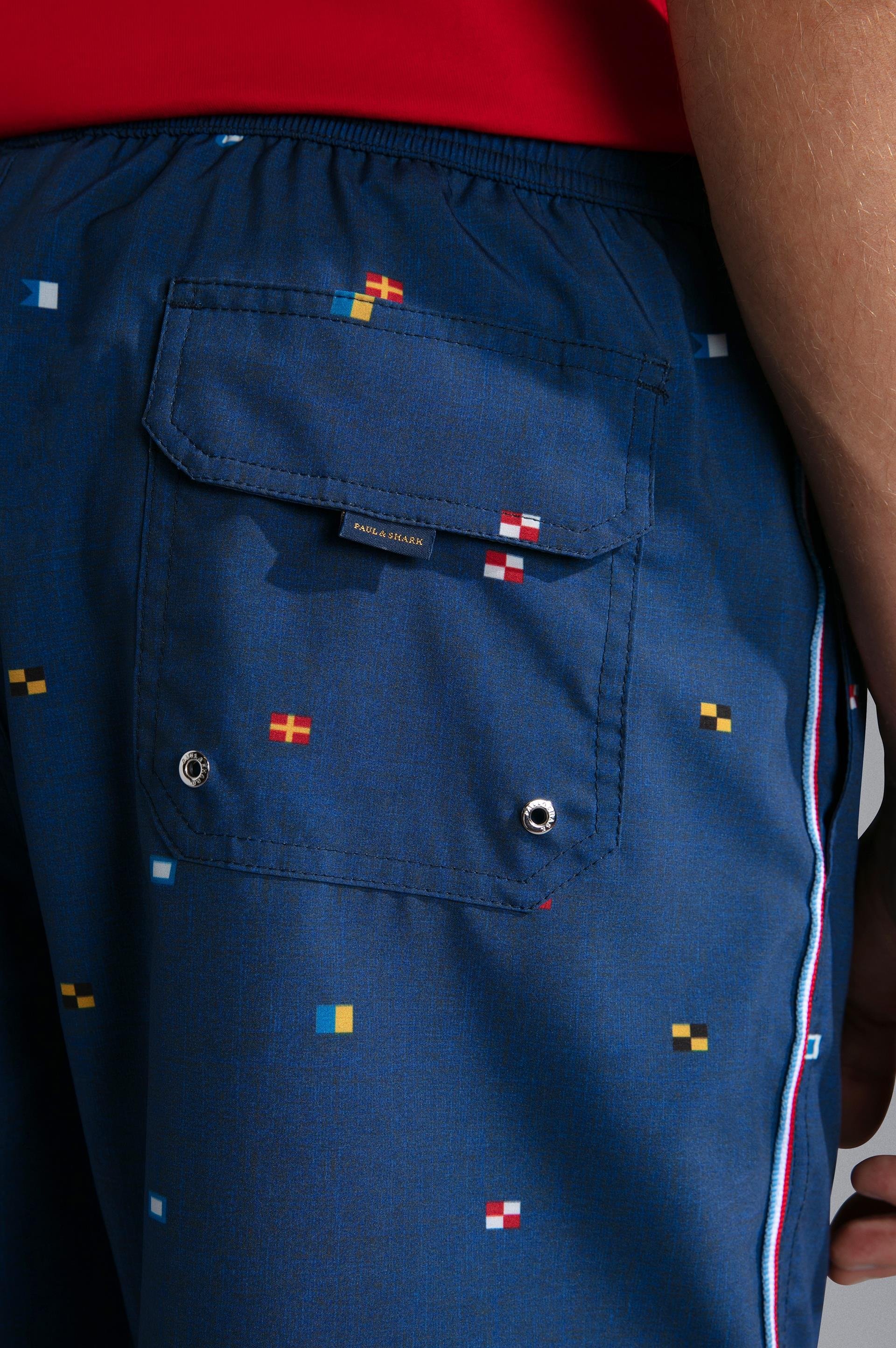 Paul Shark Paul Shark Erkek Çabuk Kuruyan Kumaşlı Normal Kesim Mavi1 Mayo 24415029-N01