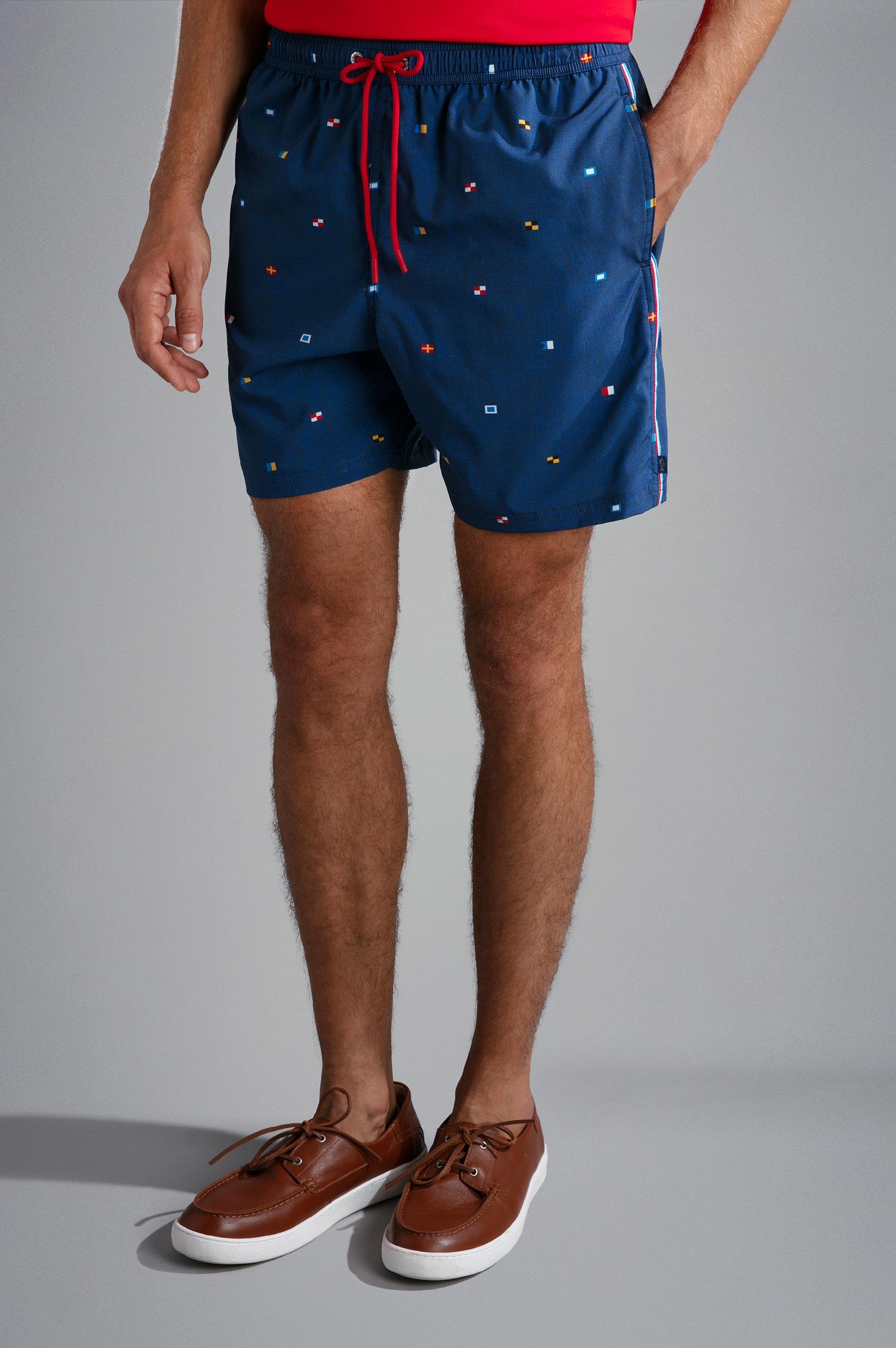 Paul Shark Paul Shark Erkek Çabuk Kuruyan Kumaşlı Normal Kesim Mavi1 Mayo 24415029-N01