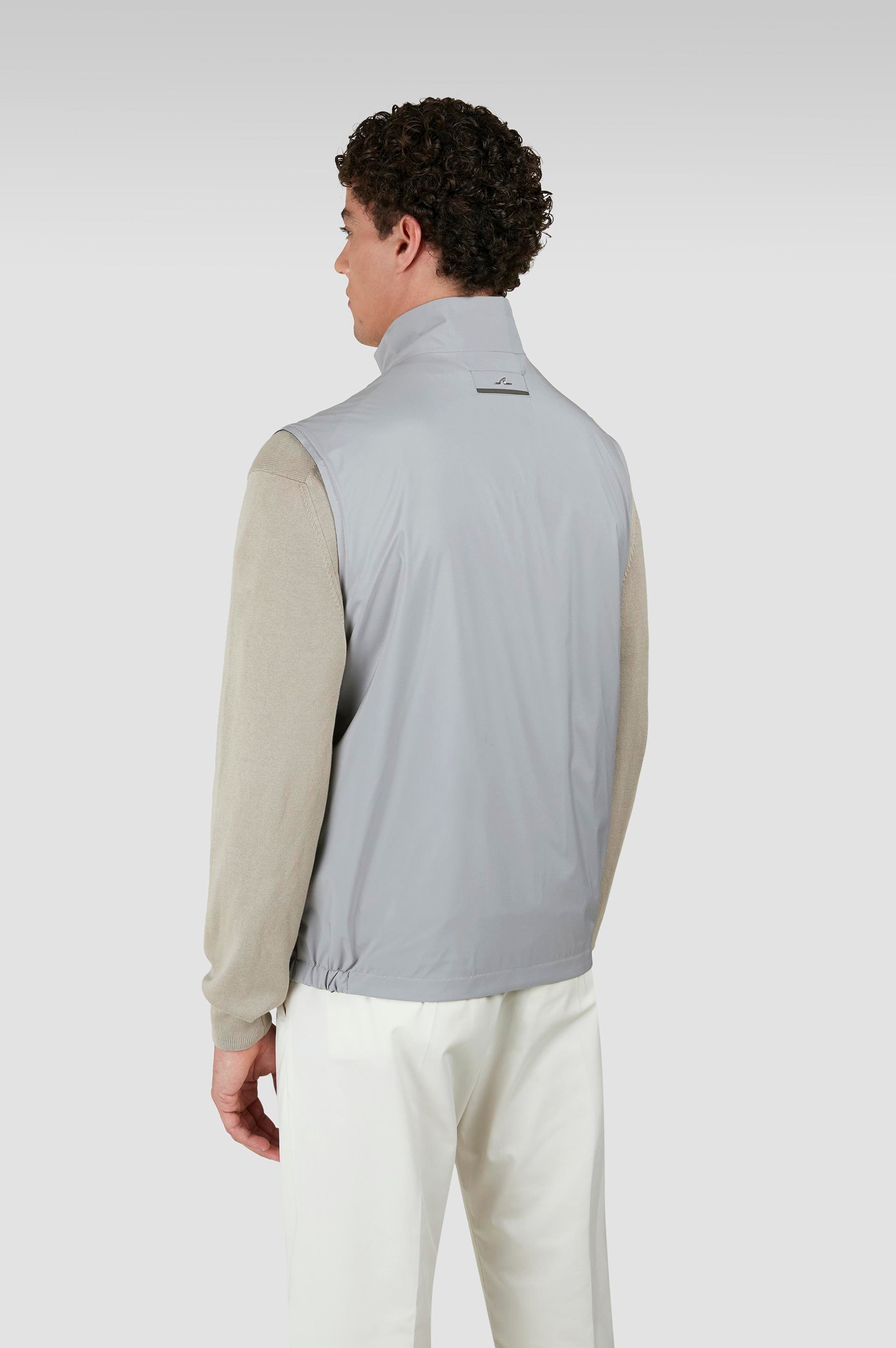 Paul Shark Paul Shark Erkek Çift Taraflı Rüzgara Dayanıklı Su Geçirmeyen Dik Yaka Kolsuz Yeşil Yelek 25412614-326