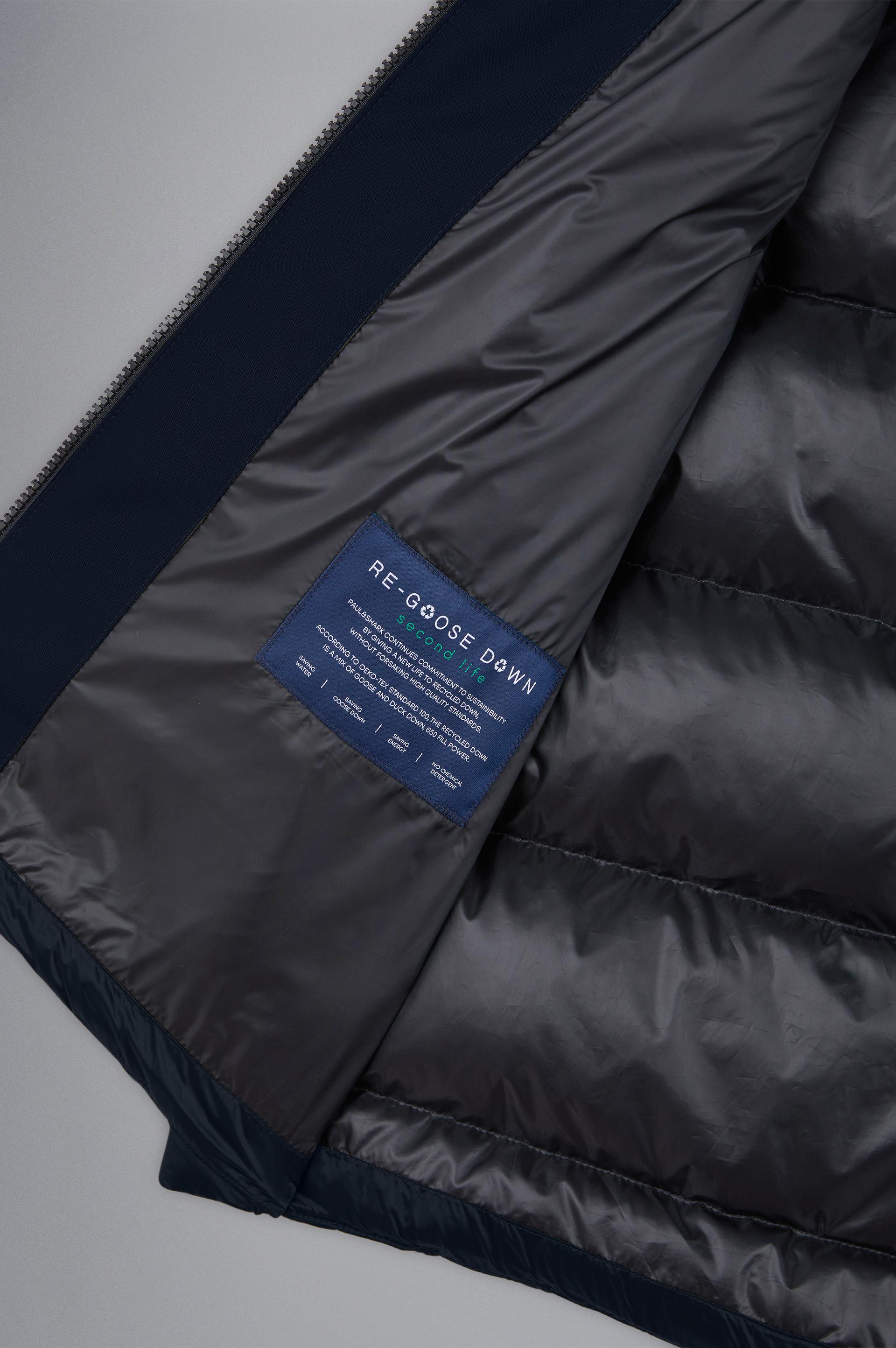 Paul Shark Paul Shark Erkek Çıkarılabilir Kapüşonlu Kaz Tüyü Dolgulu Cepleri Düğmeli Mavi Yelek 14312671-050