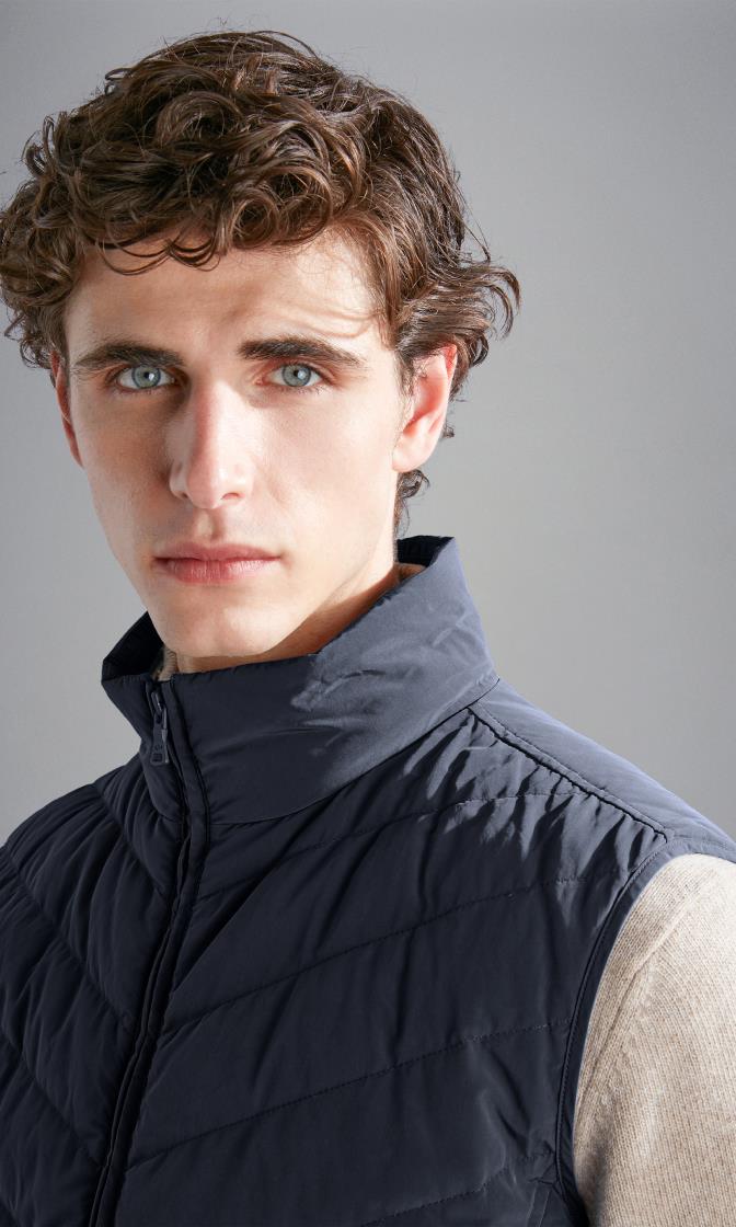 Paul Shark Paul Shark Erkek Düz Model Kolsuz Fermuar Kapamalı Lacivert Yelek 14312642-013