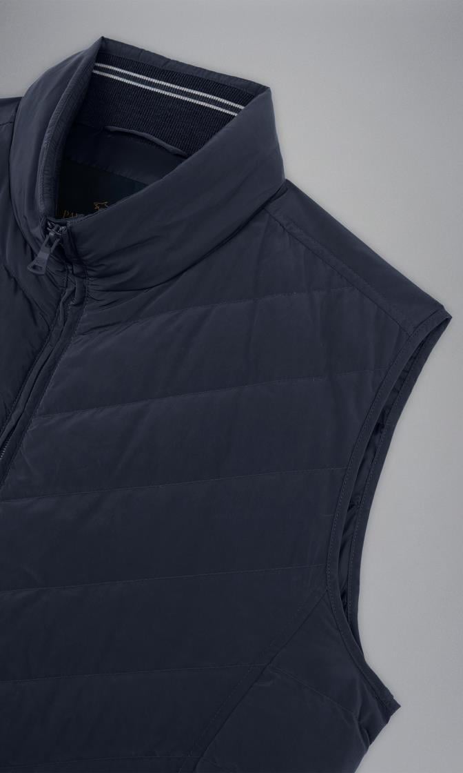 Paul Shark Paul Shark Erkek Düz Model Kolsuz Fermuar Kapamalı Lacivert Yelek 14312642-013