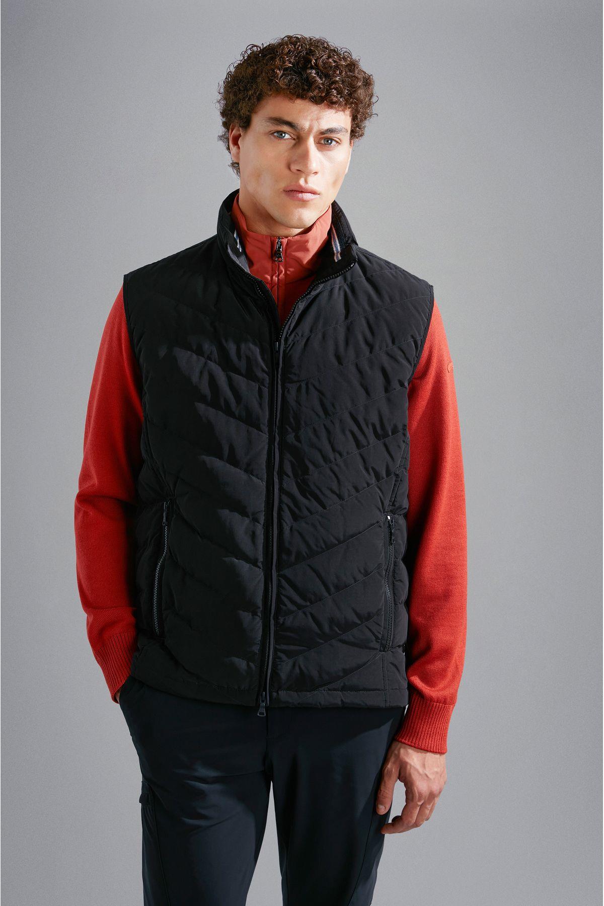 Paul Shark Paul Shark Erkek Düz Model Kolsuz Fermuar Kapamalı Siyah Yelek 14312642-011