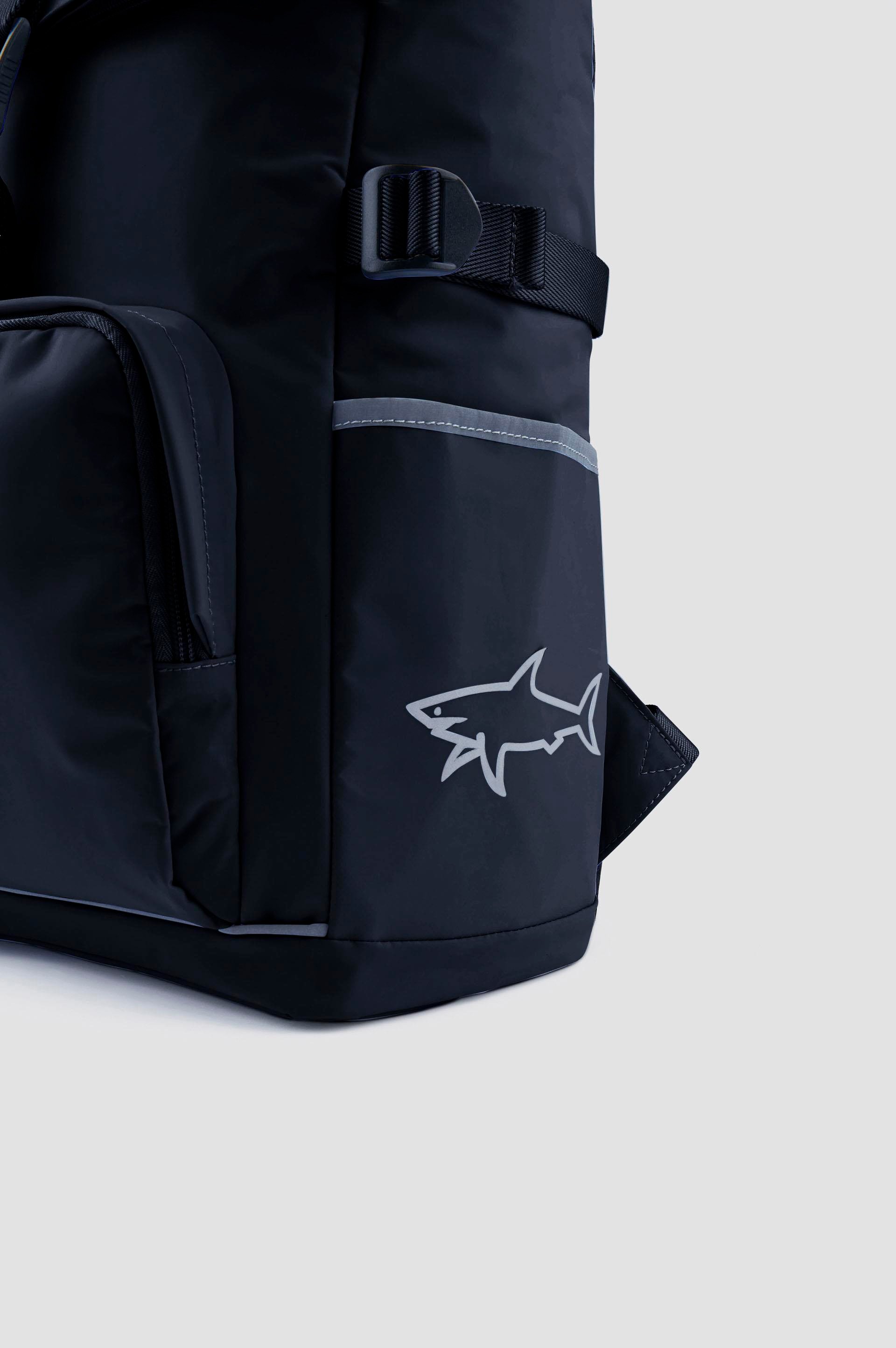 Paul Shark Paul Shark Erkek Ekstra Bölmeli Kompakt Tasarımlı Shark Logolu Lacivert Sırt Çantası 25418110-013