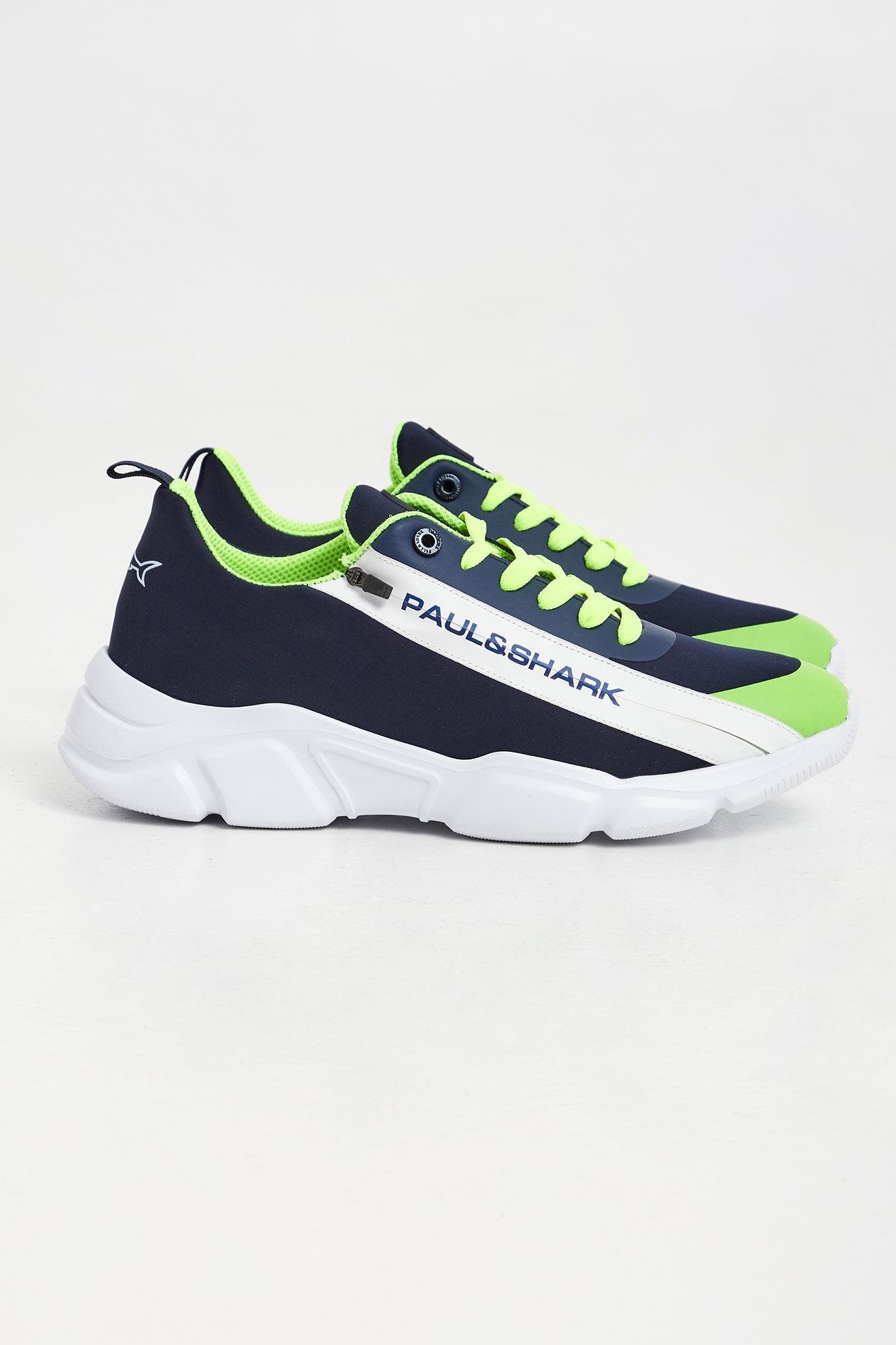 Paul Shark Paul Shark Erkek Günlük kullanım Düz ve Kısa Topuklu Lacivert Sneaker 22418000-013