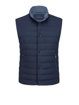 Paul Shark Paul Shark Erkek Kapitoneli Regular Fit Dik Yaka Kolsuz Lacivert Yelek 25412630-013