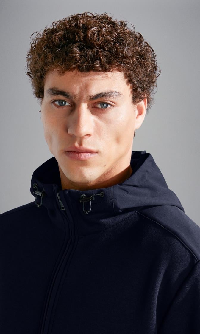 Paul Shark Paul Shark Erkek Kapşonlu Yaka Fermuarlı Uzun Kollu Lacivert Sweatshirt 14311867-050