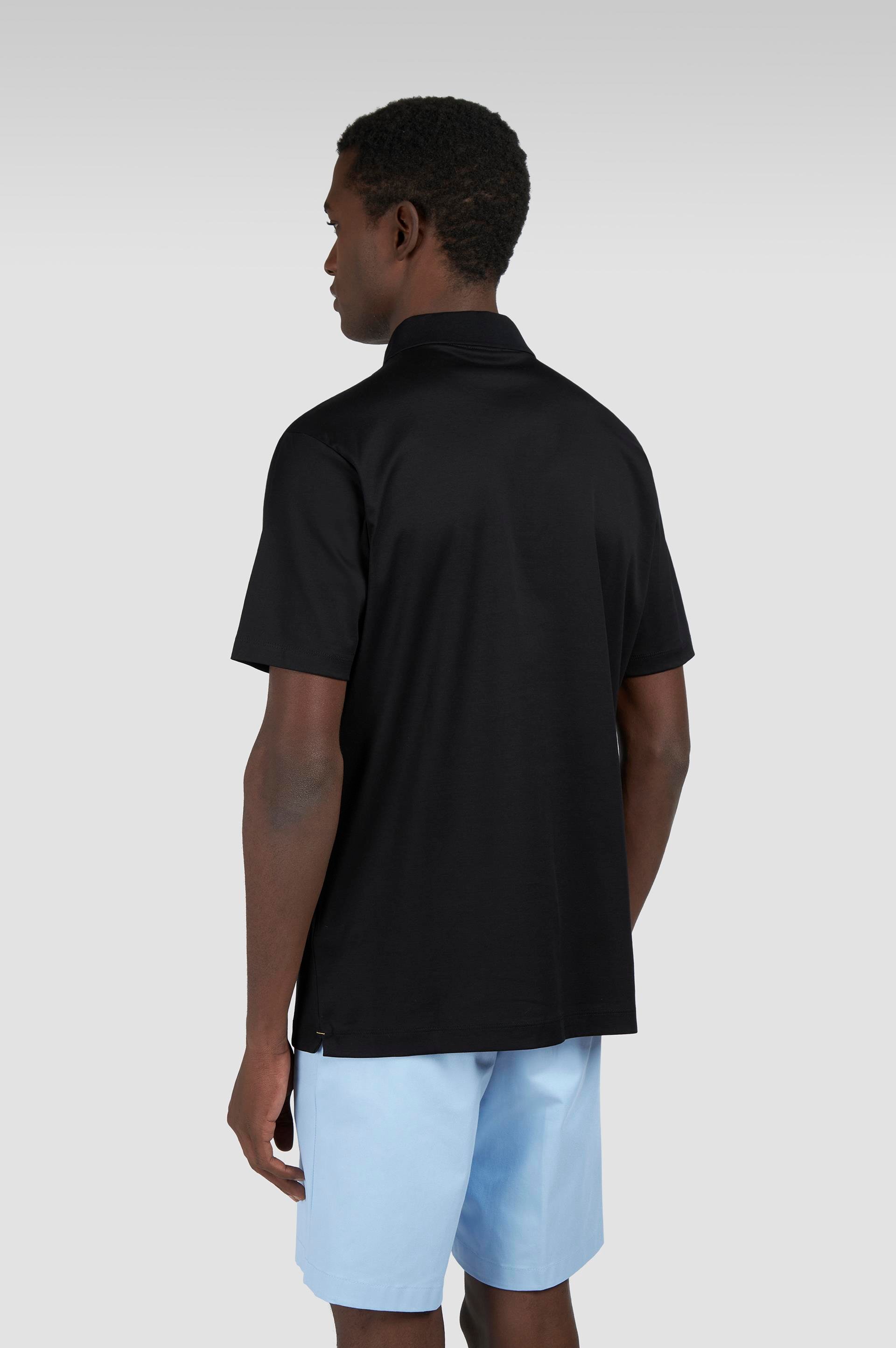 Paul Shark Paul Shark Erkek Kısa Kollu Polo Yaka Düğme Kapamalı Siyah-Altın Polo Yaka T-Shirt 15311726-11G