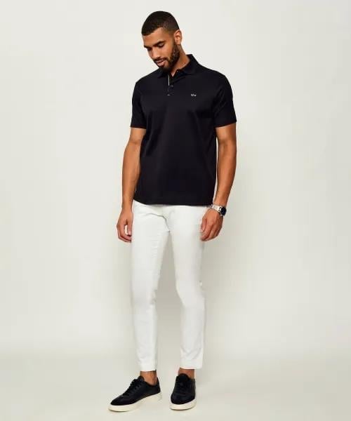 Paul Shark Paul Shark Erkek Kısa Kollu Polo Yaka Düğme Kapamalı Lacivert-Gümüş Polo Yaka T-Shirt 15311726-50F