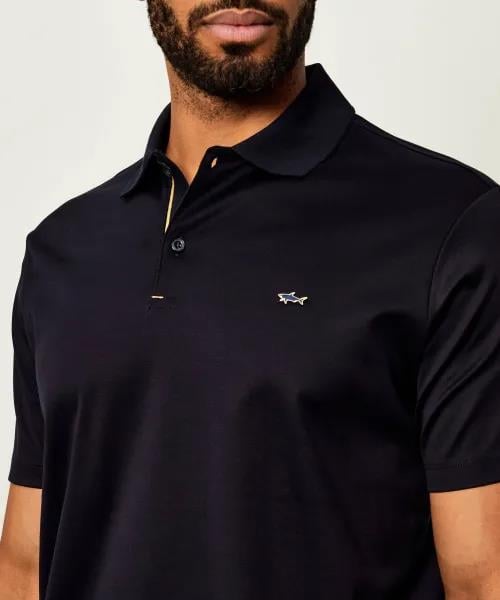 Paul Shark Paul Shark Erkek Kısa Kollu Polo Yaka Düğme Kapamalı Lacivert-Gümüş Polo Yaka T-Shirt 15311726-50F