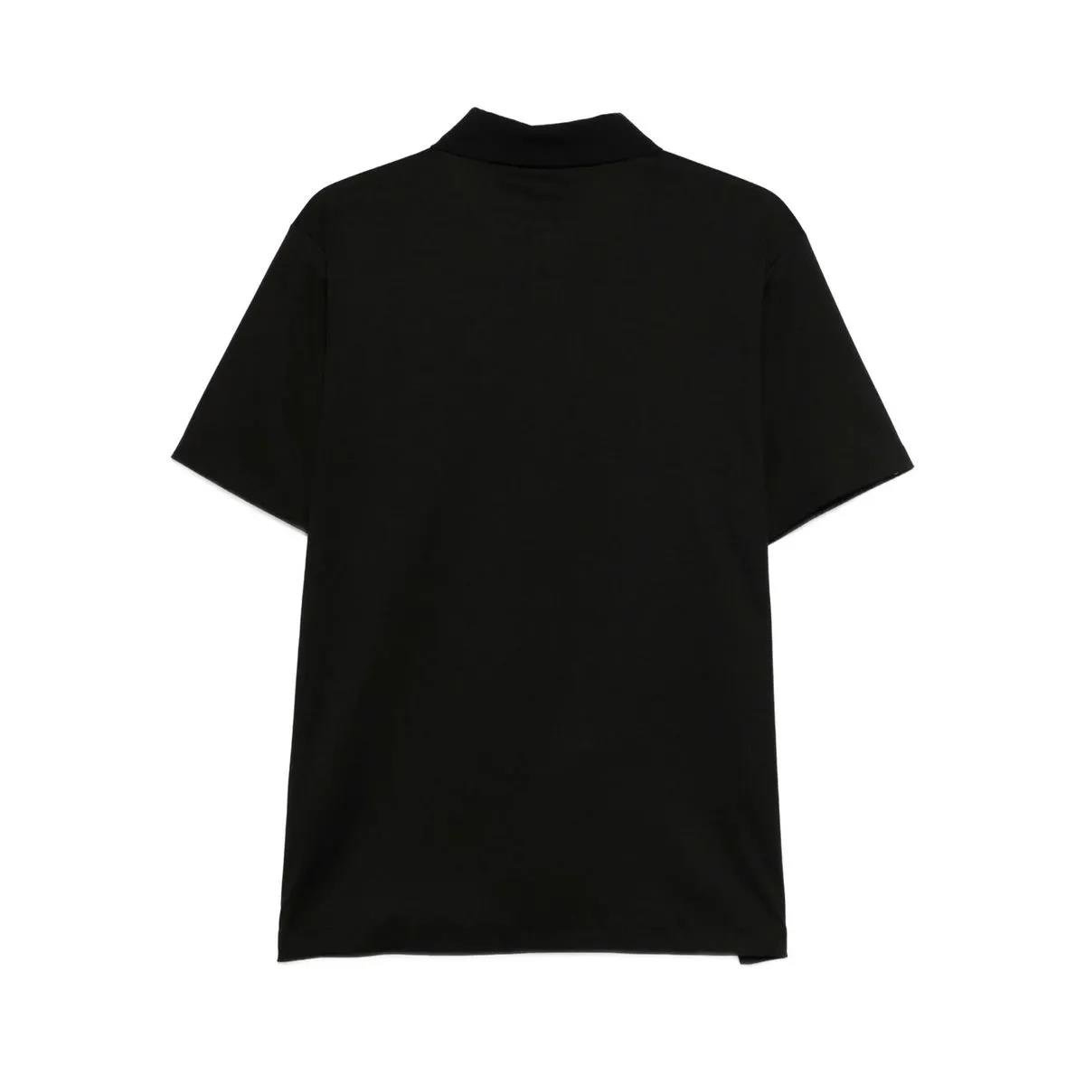 Paul Shark Paul Shark Erkek Kısa Kollu Polo Yaka Düğme Kapamalı Siyah-Gümüş Polo Yaka T-Shirt 15311726-11D