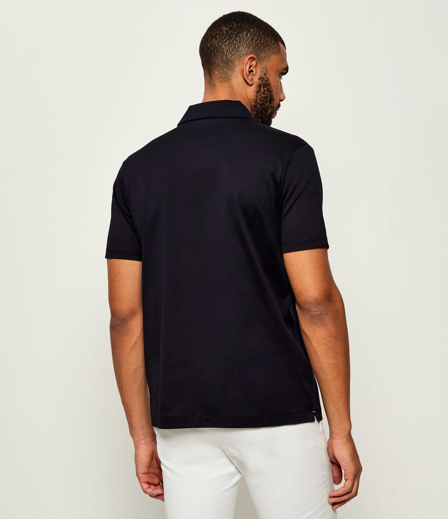 Paul Shark Paul Shark Erkek Kısa Kollu Polo Yaka Düğme Kapamalı Mavi-Gold Polo Yaka T-Shirt 15311726-50E