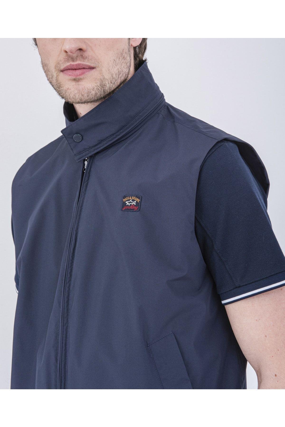 Paul Shark Paul Shark Erkek Kolsuz Spor Model Regular Fit Lacivert Yelek 22412016A-013
