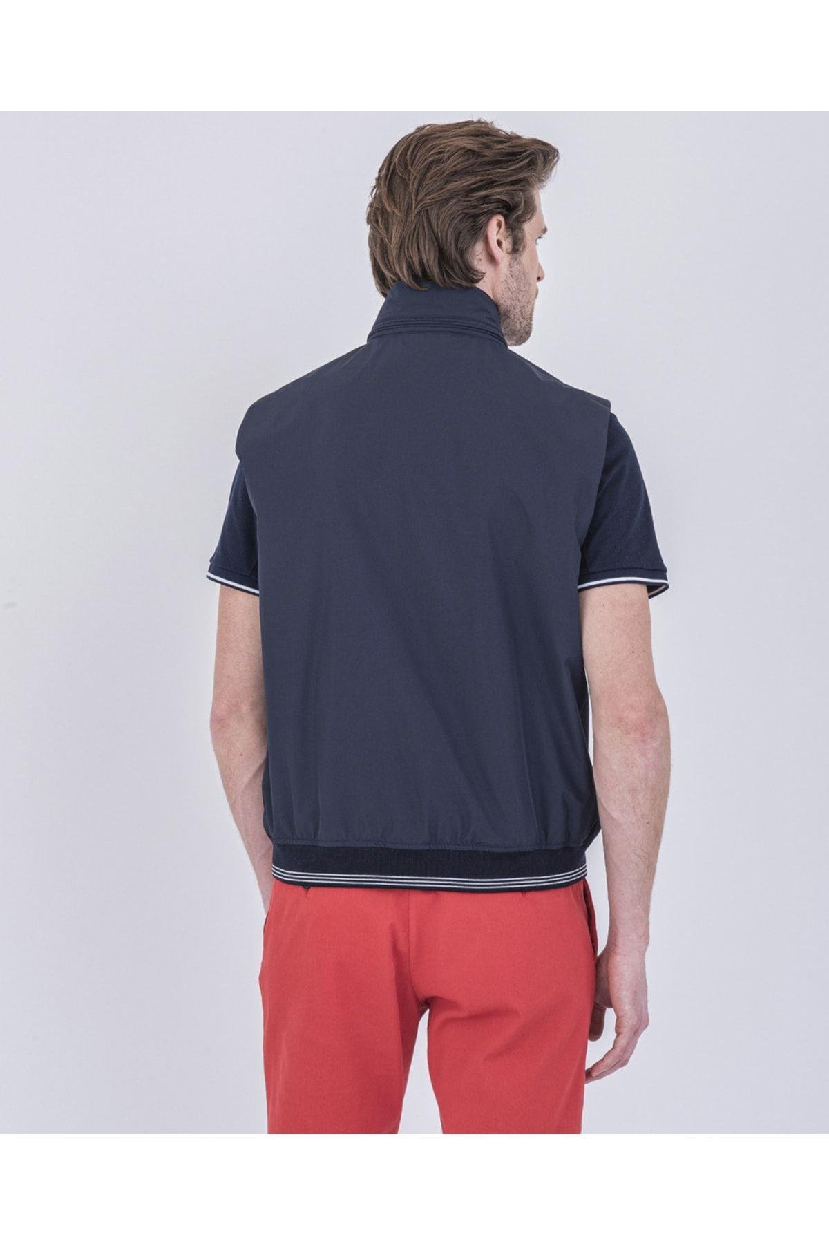 Paul Shark Paul Shark Erkek Kolsuz Spor Model Regular Fit Lacivert Yelek 22412016A-013