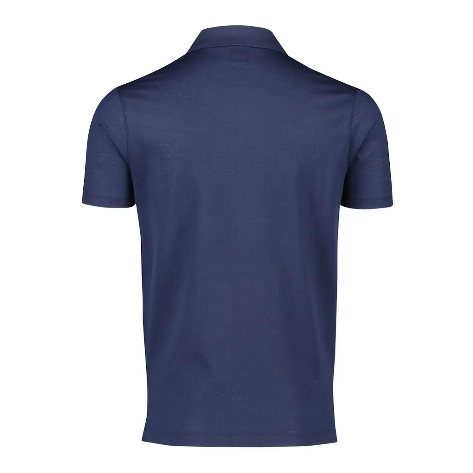 Paul Shark Paul Shark Erkek Logolu Basic Regular Fit Kısa Kollu Lacivert Polo Yaka T-Shirt 23411301-013