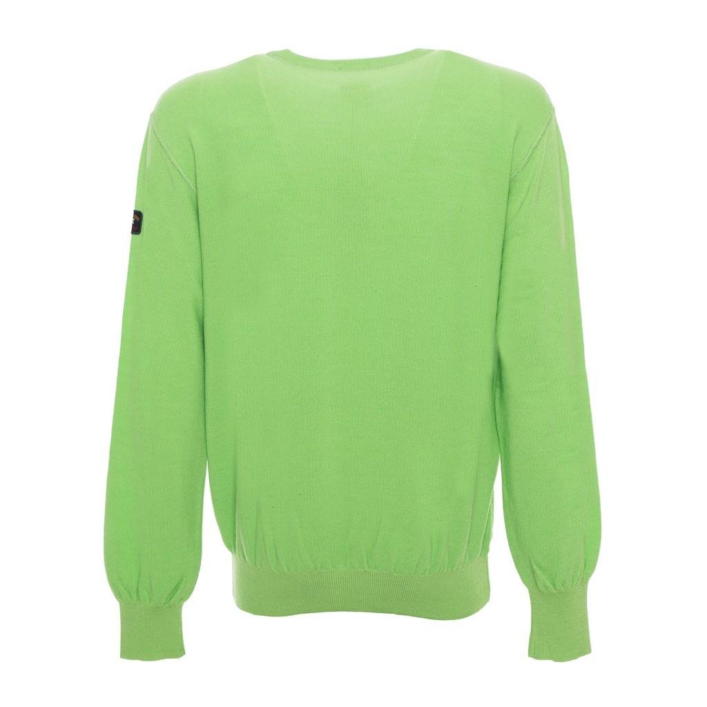 Paul Shark Paul Shark Erkek Marka Logo Detaylı Regular Fit Uzun Kollu Yeşil Kazak P20P1513-205