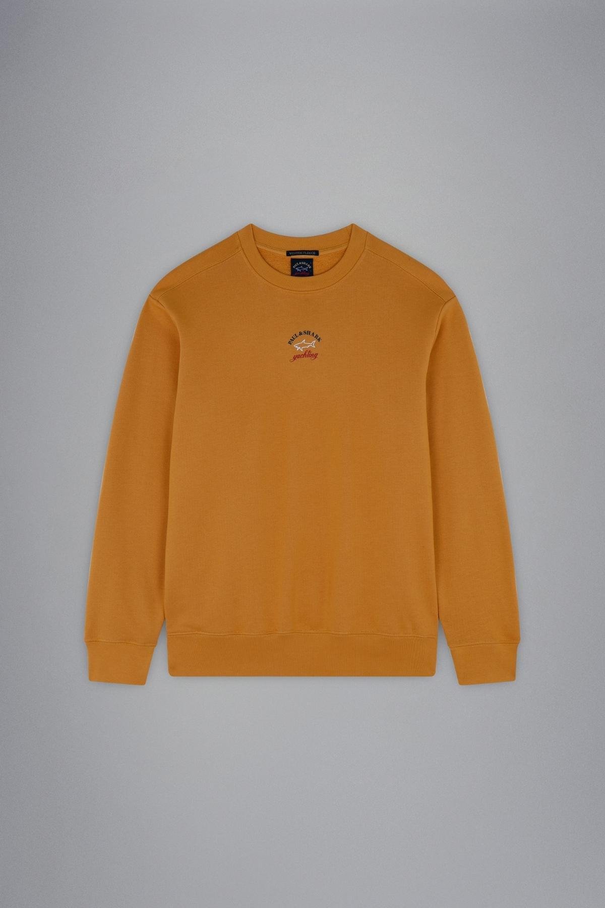Paul Shark Paul Shark Erkek Marka Logolu Uzun Kollu Rahat Sarı Sweatshirt 13311831-024