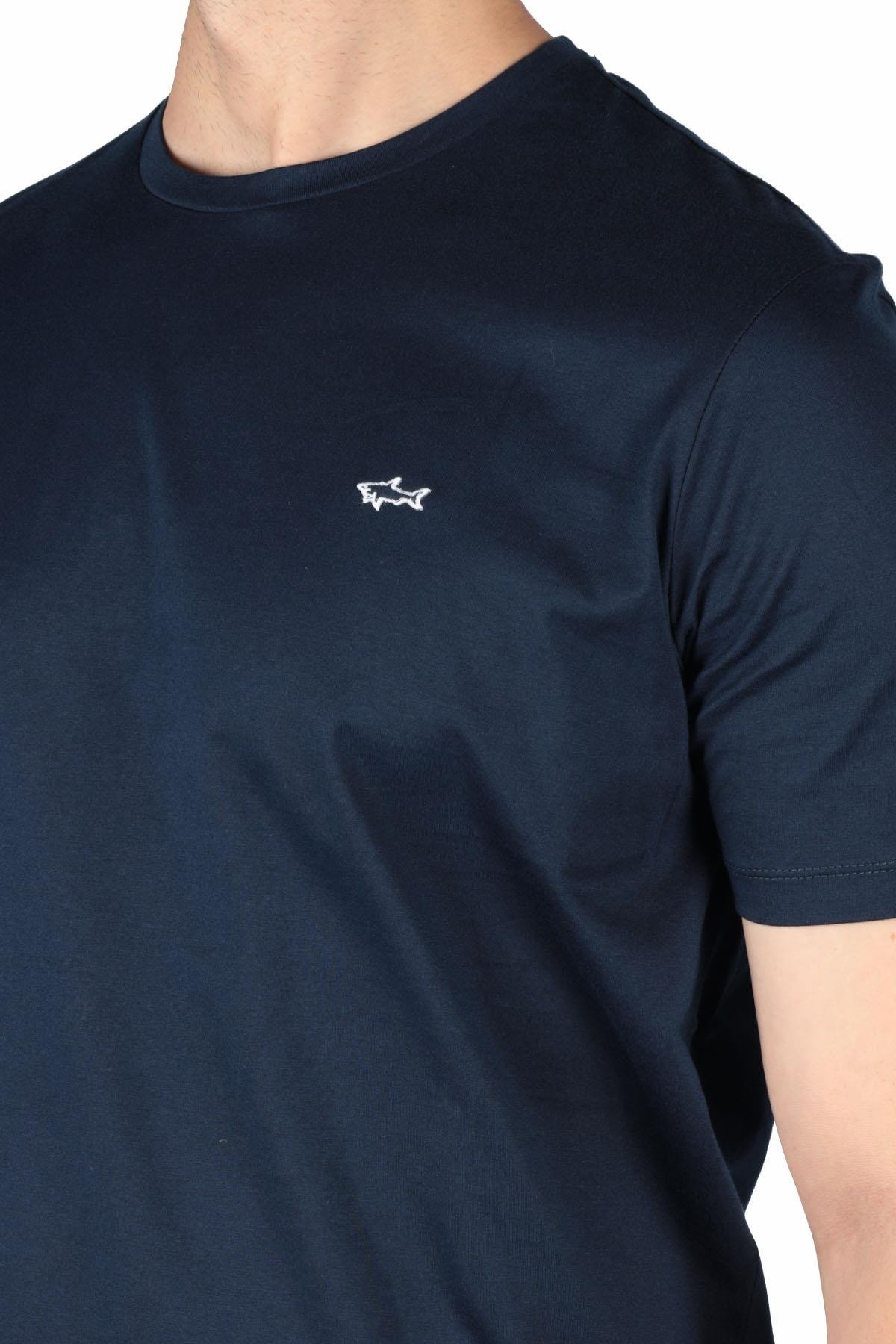 Paul Shark Paul Shark Erkek Marka Logo Detaylı Regular Fit Kısa Kollu Lacivert T-Shirt E20P1074-013