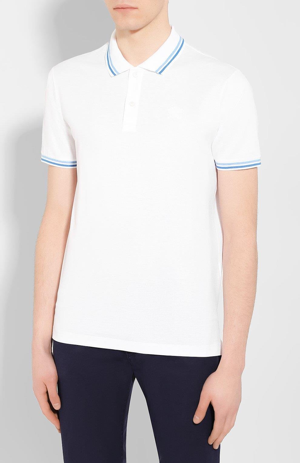 Paul Shark Paul Shark Erkek Marka Logo Detaylı Regular Fit Kısa Kollu Beyaz Polo Yaka T-Shirt E20P1279-010