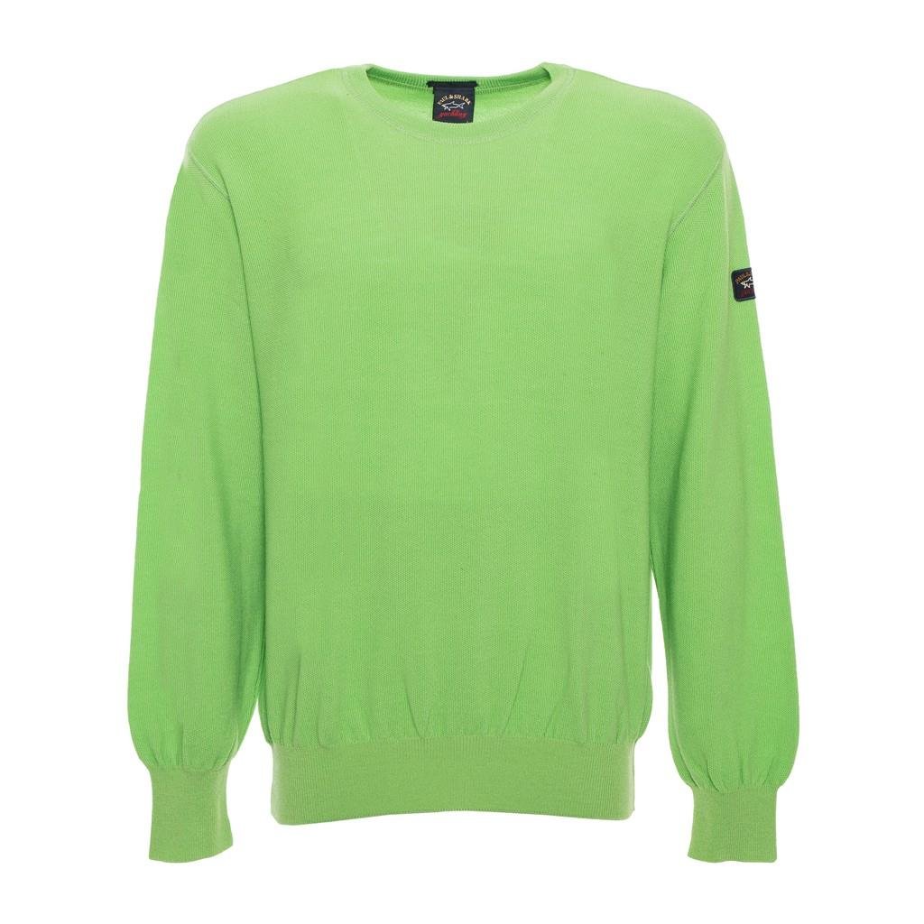 Paul Shark Paul Shark Erkek Marka Logo Detaylı Regular Fit Uzun Kollu Yeşil Kazak P20P1513-205