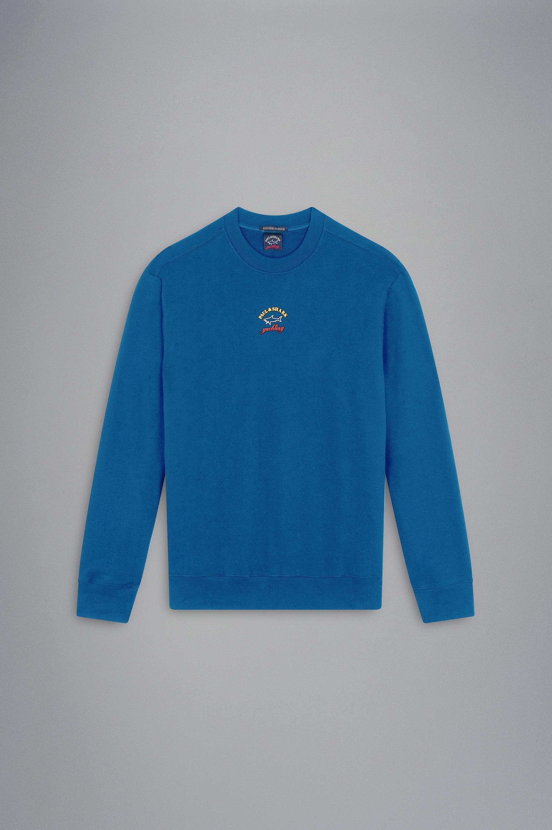 Paul Shark Paul Shark Erkek Marka Logolu Uzun Kollu Rahat Mavi Sweatshirt 13311831-402