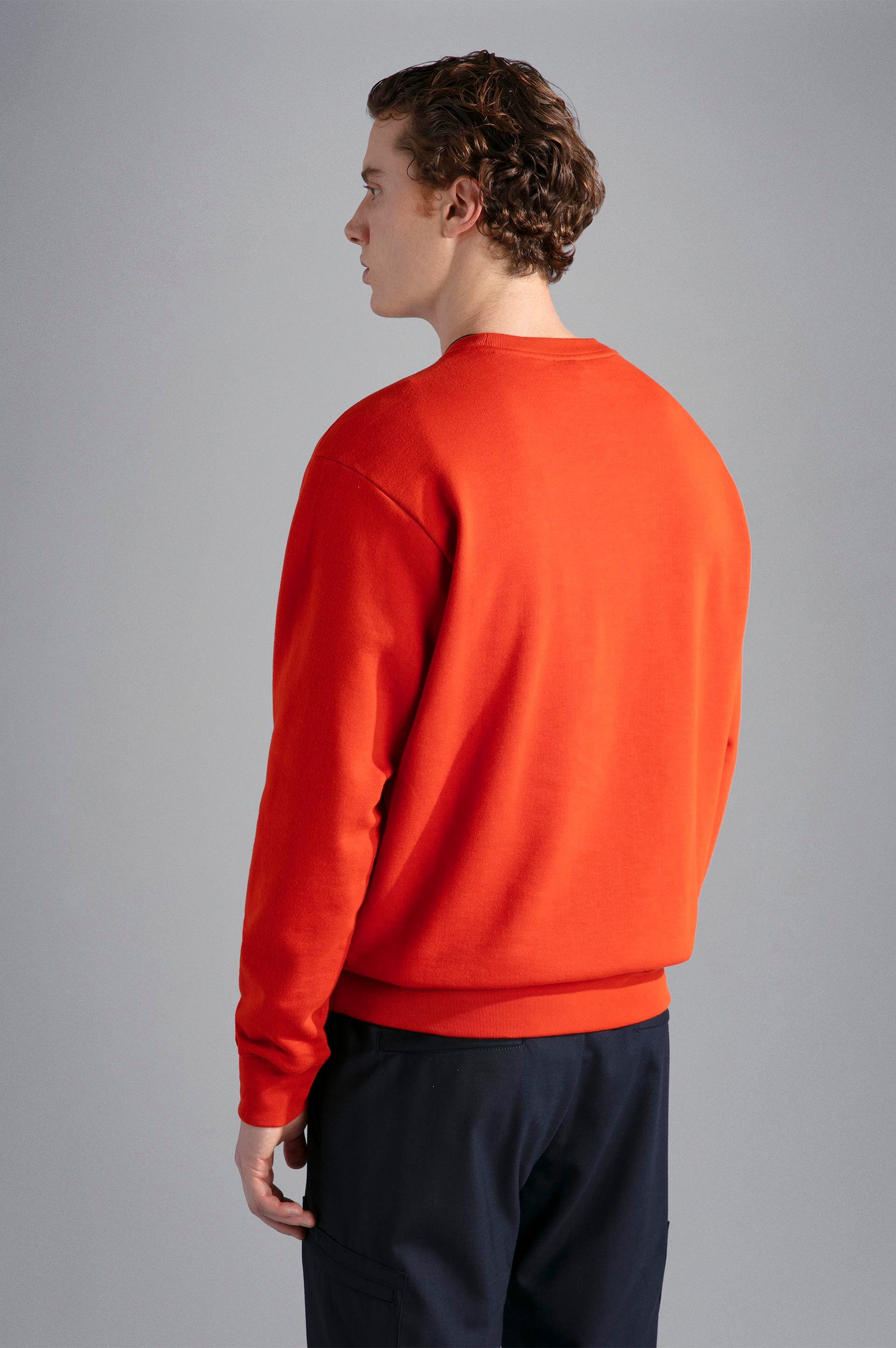 Paul Shark Paul Shark Erkek Marka Logolu Uzun Kollu Rahat Turuncu Sweatshirt 13311831-973