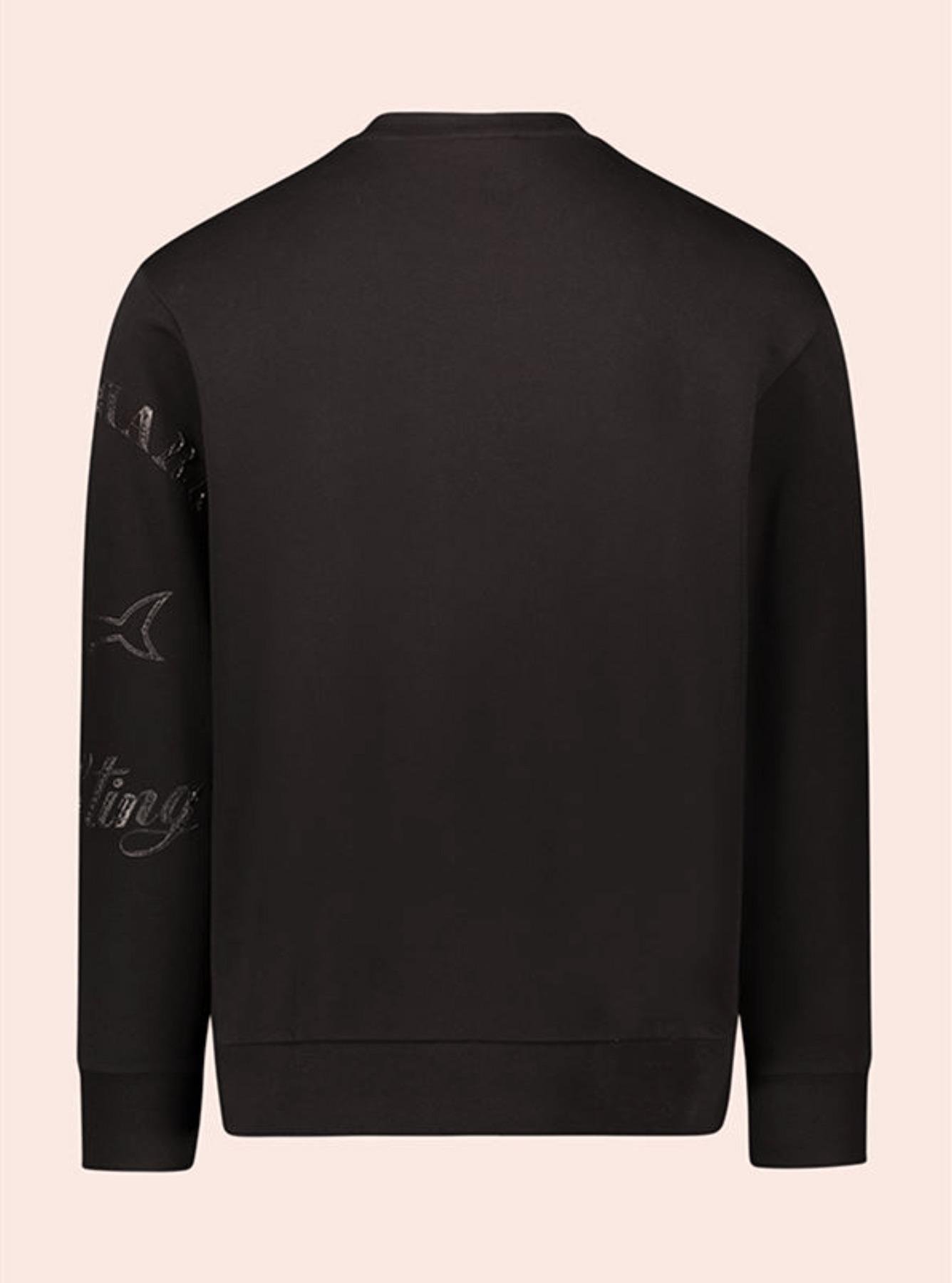 Paul Shark Paul Shark Erkek Marka Logo Detaylı Regular Fit Uzun Kollu Siyah Sweatshirt 12311821-011