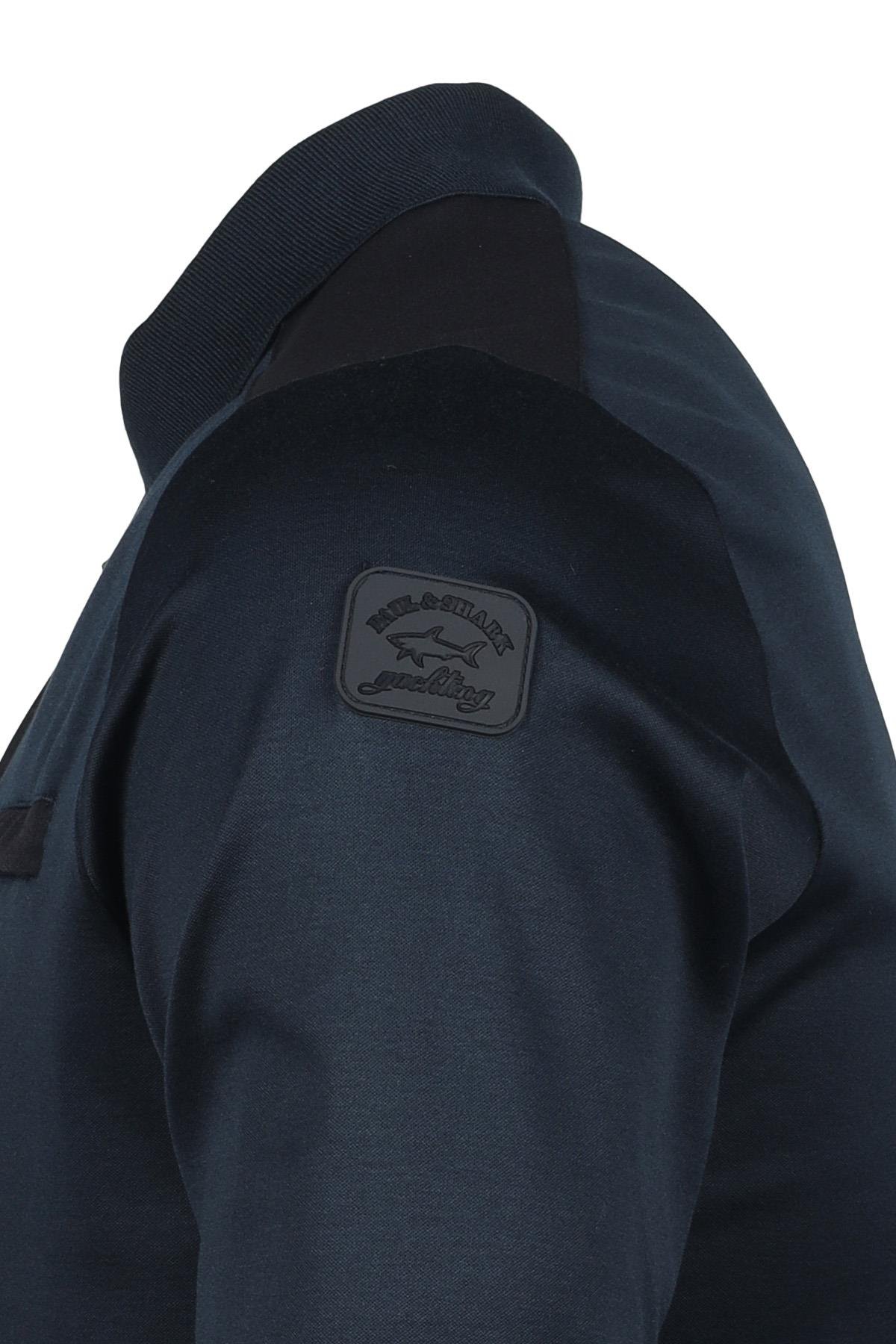 Paul Shark Paul Shark Erkek Marka Logolu Uzun Kollu Rahat Lacivert Polo Yaka T-Shirt 13311705-013