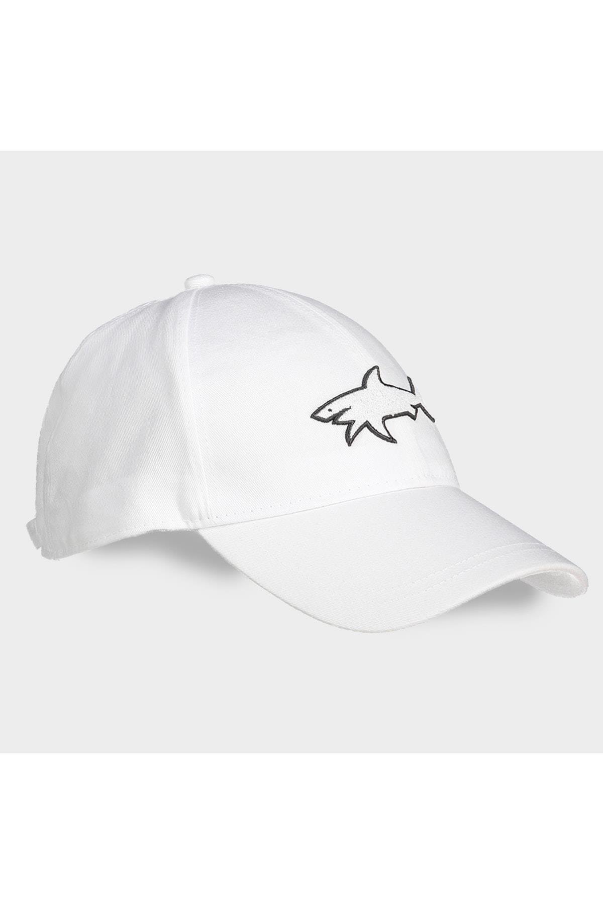 Paul Shark Paul Shark Erkek Marka Logolu Rahat Kullanım Dört Mevsim Beyaz Spor Şapka COP7103-001