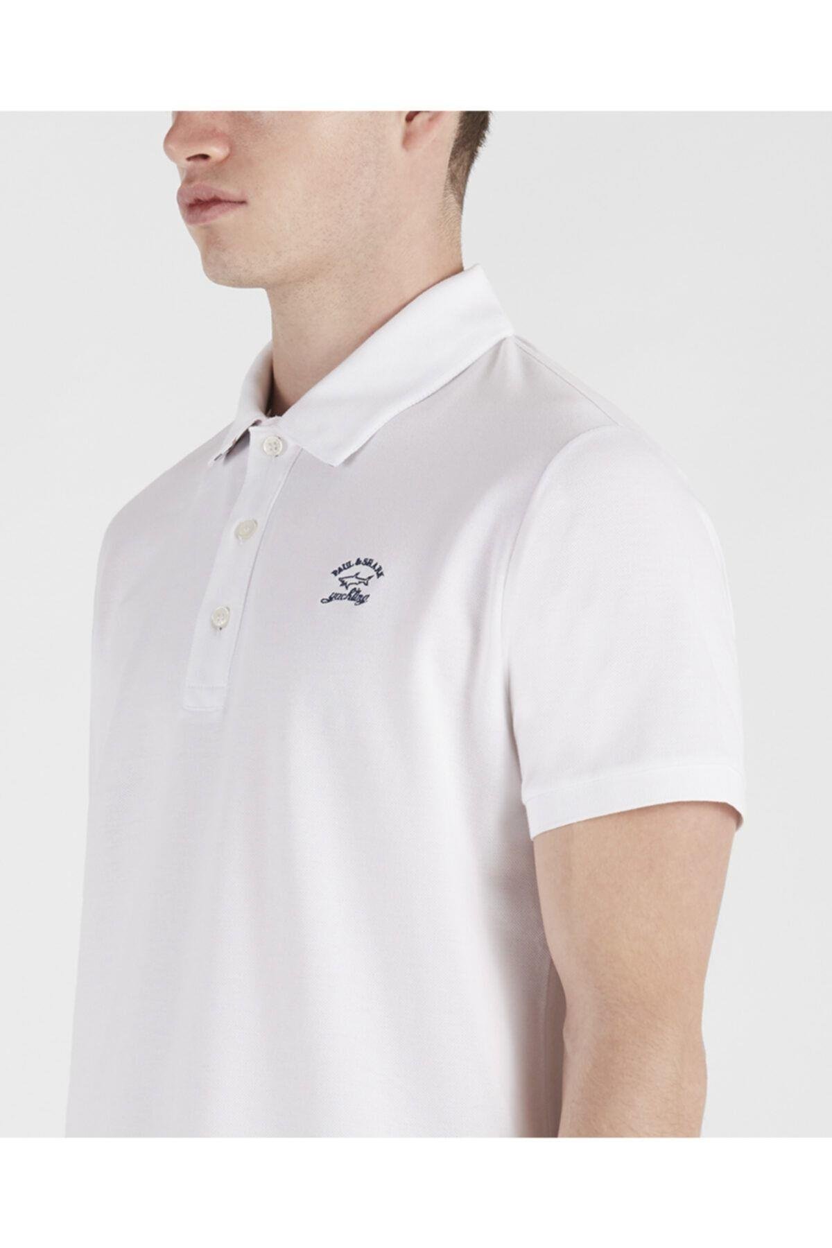 Paul Shark Paul Shark Erkek Marka Logolu Polo Yakalı Organik Pamuklu 010 Polo Yaka T-Shirt 21411264-010