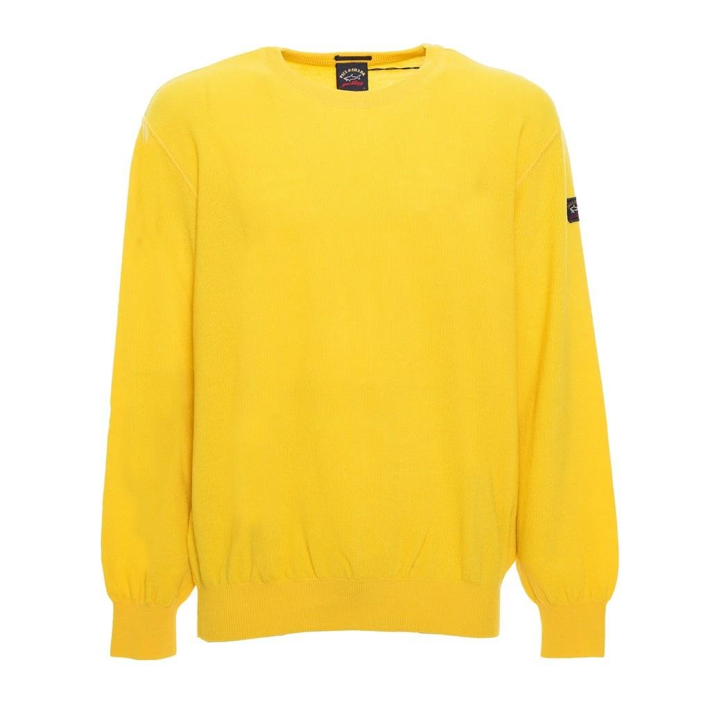 Paul Shark Paul Shark Erkek Marka Logo Detaylı Regular Fit Uzun Kollu Sarı Kazak P20P1513-358