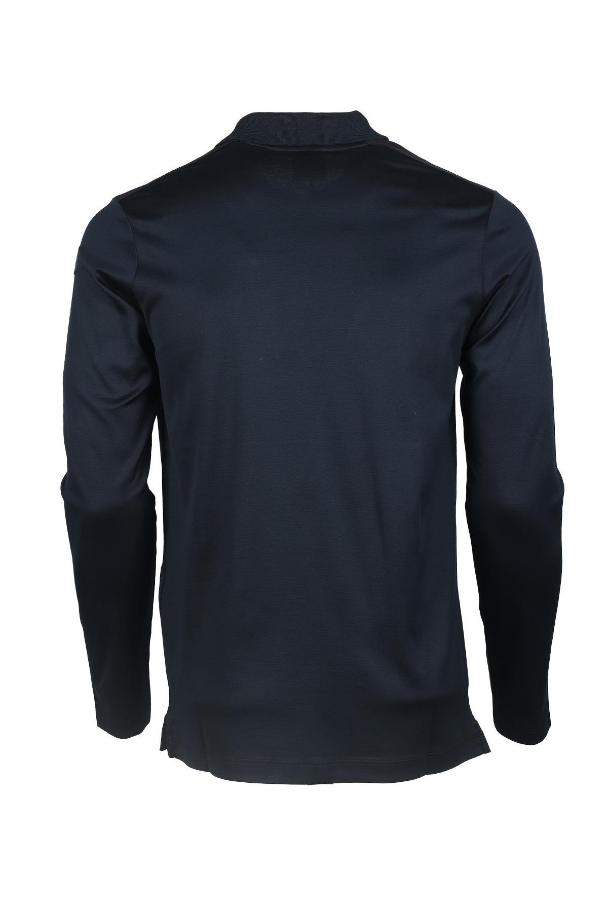 Paul Shark Paul Shark Erkek Marka Logolu Uzun Kollu Rahat Lacivert Polo Yaka T-Shirt 13311705-013